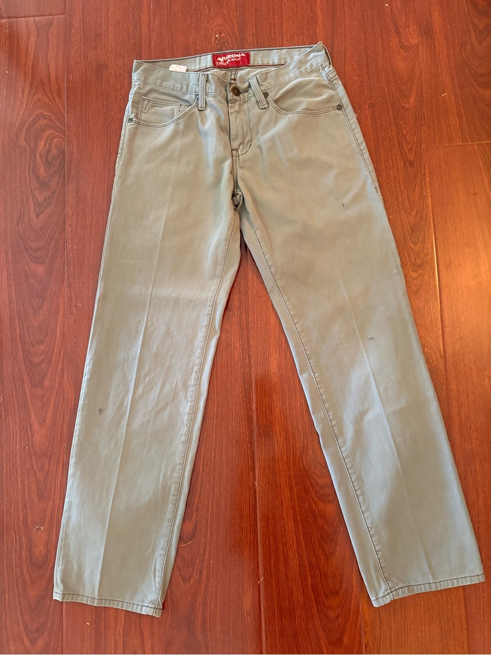 Arizona Jeans straight leg khaki pants #straightleg size 29/30 #denim